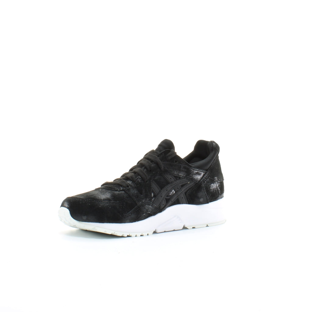 Asics Gel-Lyte V Black Leather Womens Lace Up Trainers HL7E9 9090