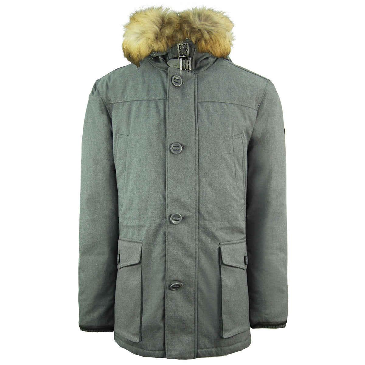 Hackett London Down Filled Arctic Mens Grey Winter Coat