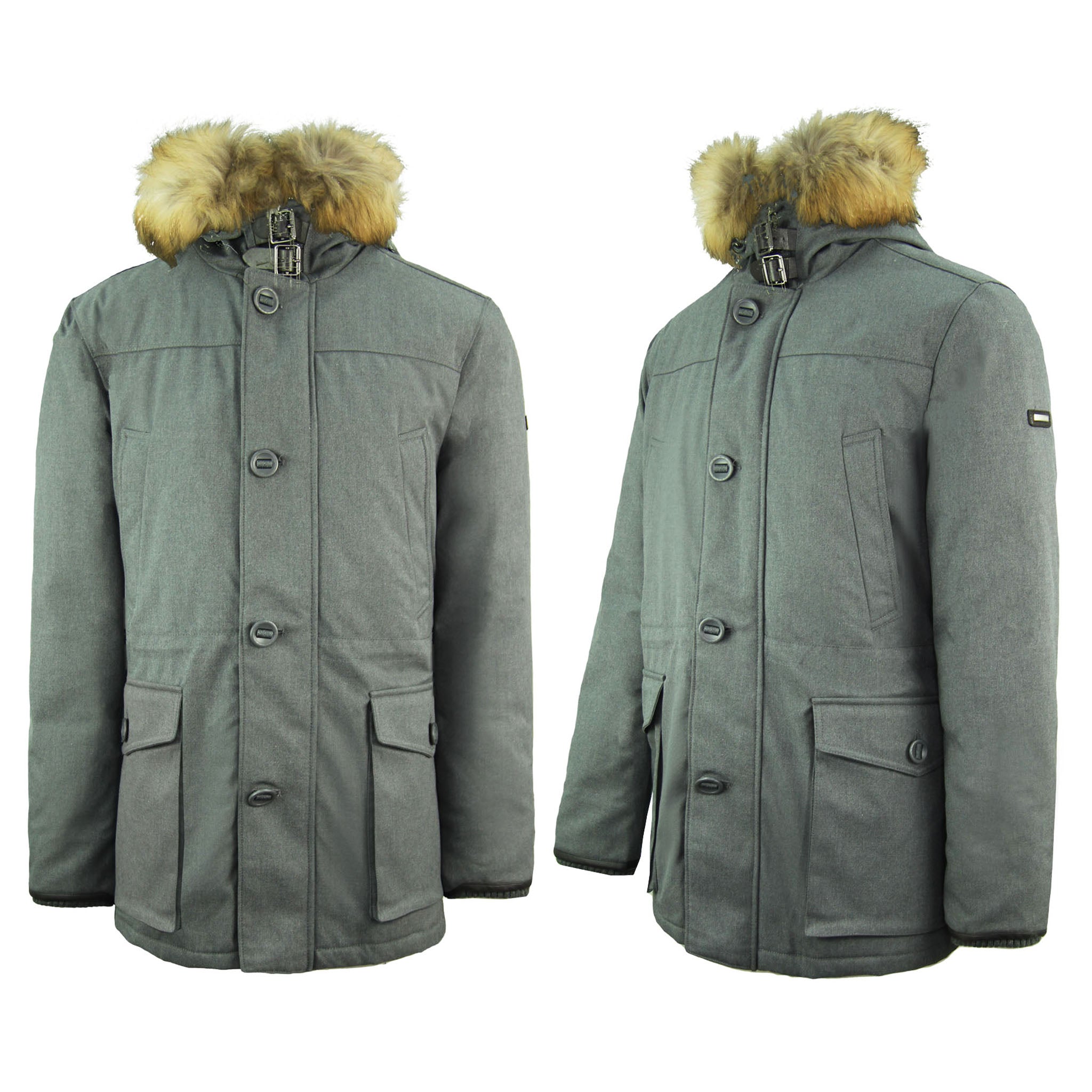 Hackett London Down Filled Arctic Mens Grey Winter Coat