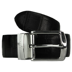 Hackett London Mens Black Leather Belt