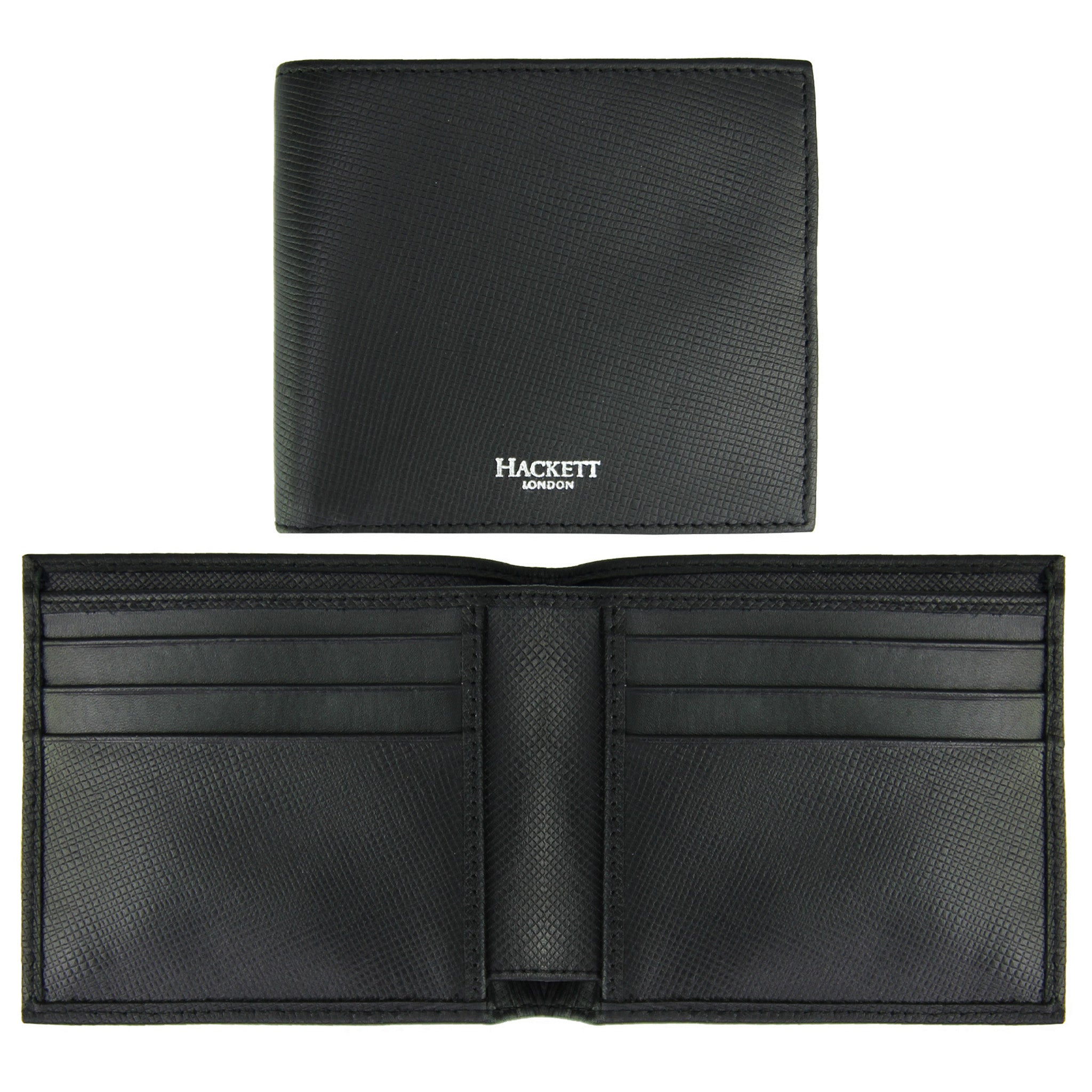 Hackett OT Billfold Mens Black Wallet