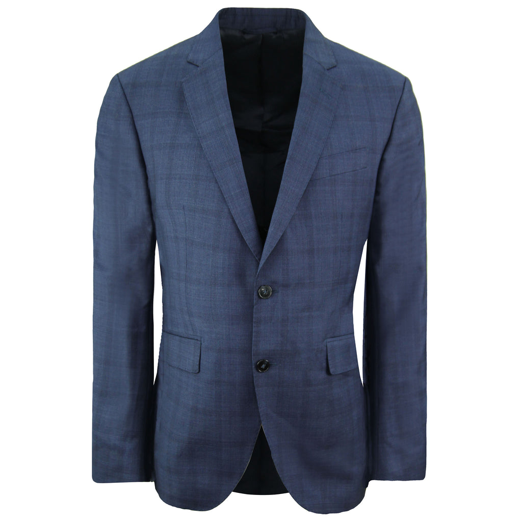 Hackett London Wool Double Breasted Mens Blue Suit