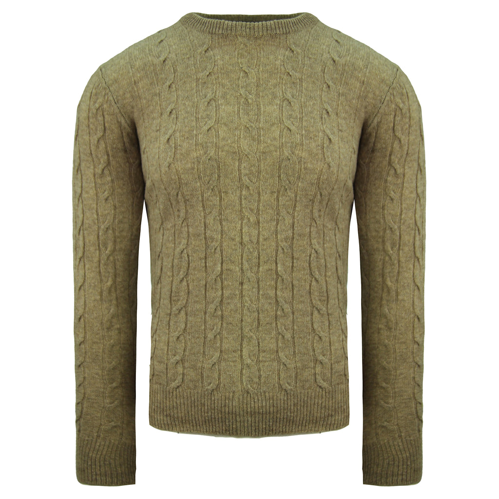 Hackett London Burlington Cable Mens Brown Sweater