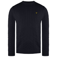 Lyle & Scott Cable Mens Navy Sweater