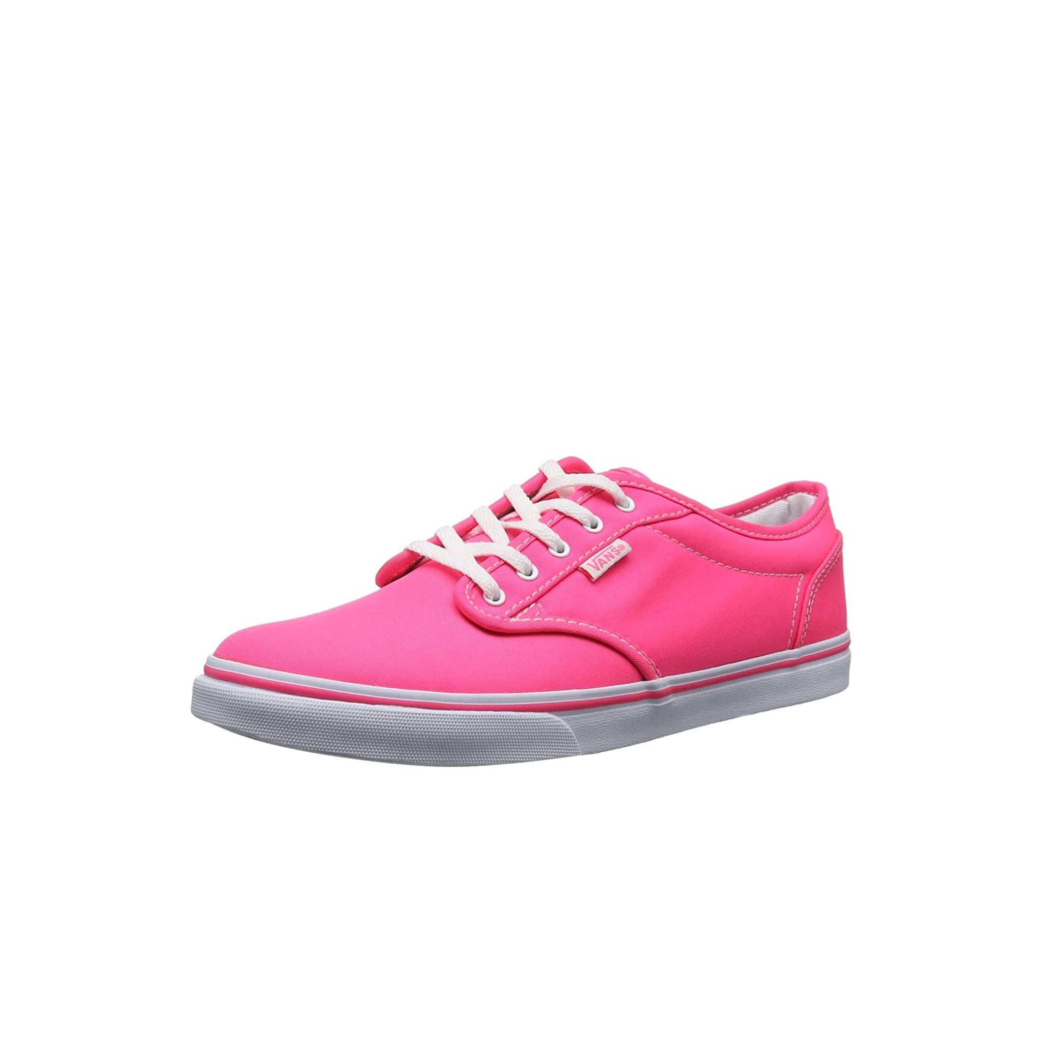 Vans Atwood Low Top Lace-Up Pink Canvas Womens Plimsolls NJ06AQ