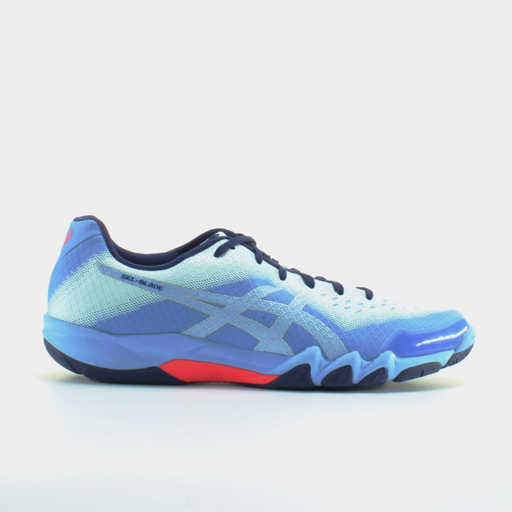 Asics Gel-Blade 6 Blue Synthetic Womens Lace Up Trainers R753N 400