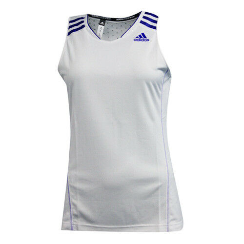 Adidas ClimaChill Womens White/Blue Badminton Vest