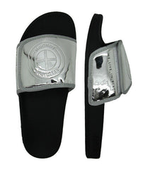 Slydes Shard Religion London Mens Silver/Black Sliders