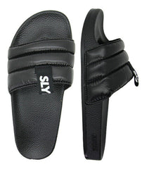 Slydes Mode Womens Black Sliders