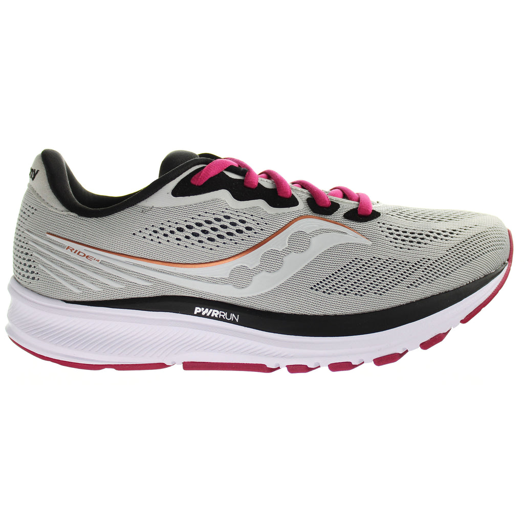 Saucony Ride 14 Grey Womens Running Trainers