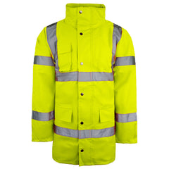 Dickies Motorway Safety Mens Yellow Waterproof Jacket