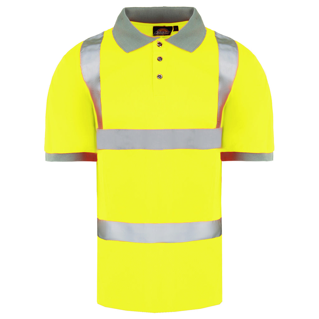 Dickies High Visibility Mens Yellow Safety Polo Shirt