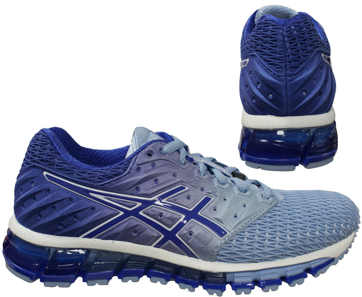 Asics Gel Quantum 180 2 Lace Up Blue Womens Running Trainers T6G7N 3948 B68A