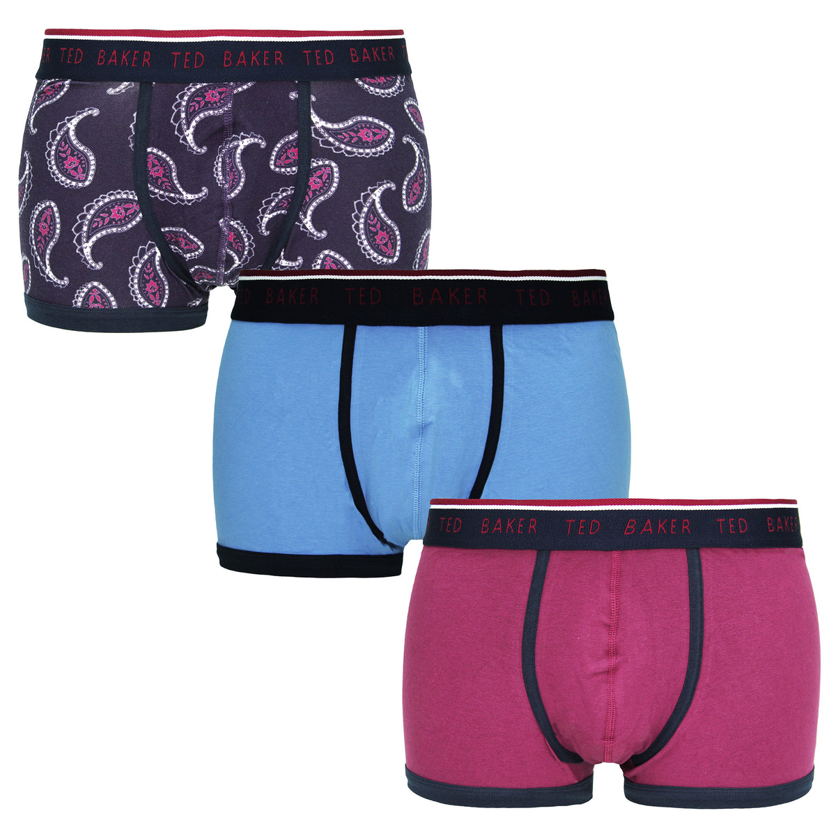 Ted Baker 3-Pack Paisley Mens Assorted Boxer Pants
