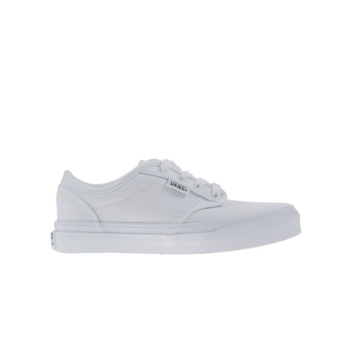 Vans Atwood Lace-Up White Canvas Kids Plimsolls UDT7HN