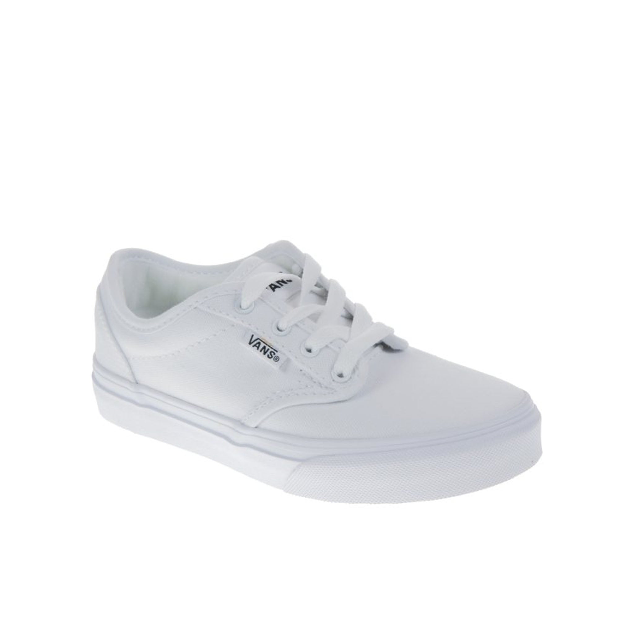 Vans Atwood Lace-Up White Canvas Kids Plimsolls UDT7HN