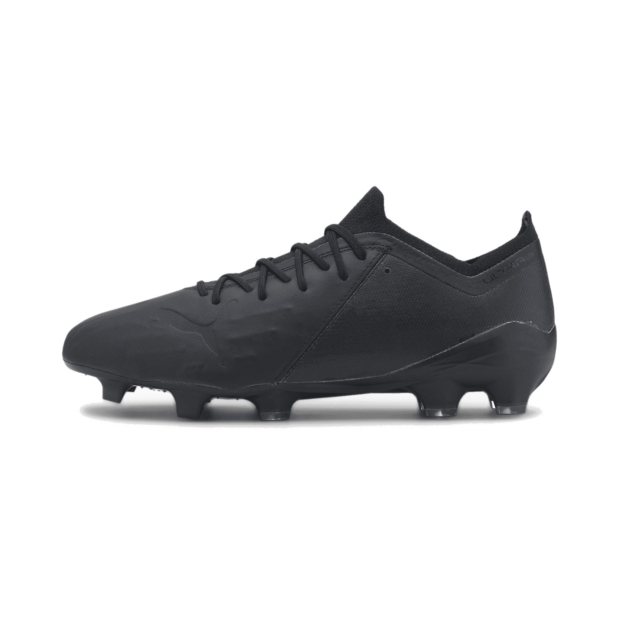 PUMA Ultra 1.1 LTH FG/AG Lace-Up Black Smooth Leather Mens Football Boots 106294 01