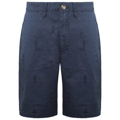 Vans Off The Wall Low Rise Navy Blue Printed Mens Bermuda Shorts