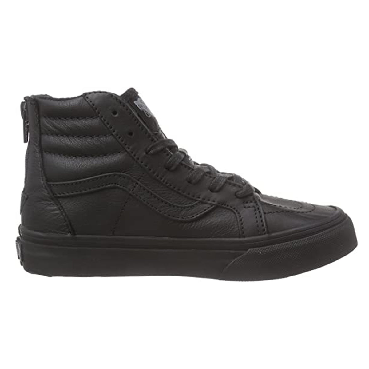 Vans Authentic Hi Top Black Kids Trainers