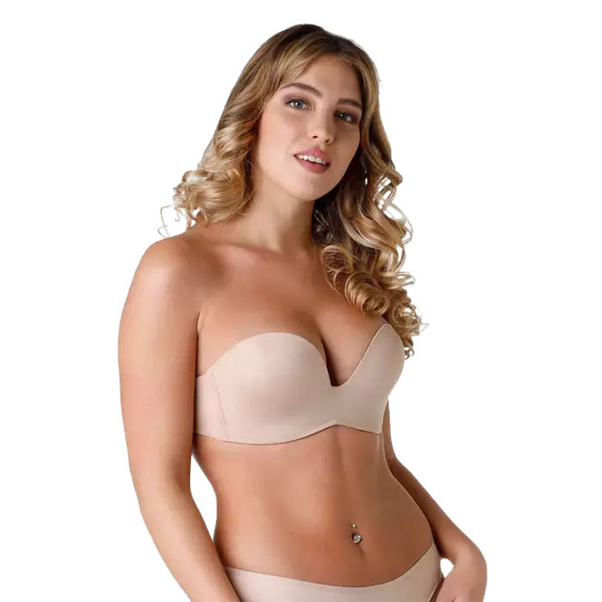 Wonderbra Utlimate Strapless Beige Womens Push-Up Bra W032D 0BN