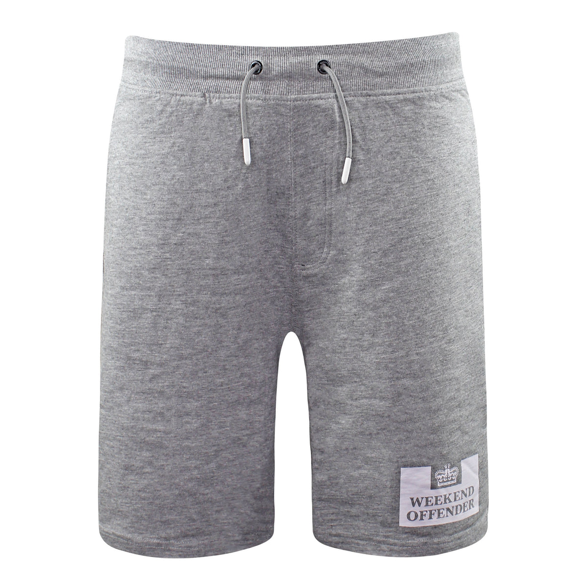 Weekend Offender Mens Grey Stretch Waist Shorts