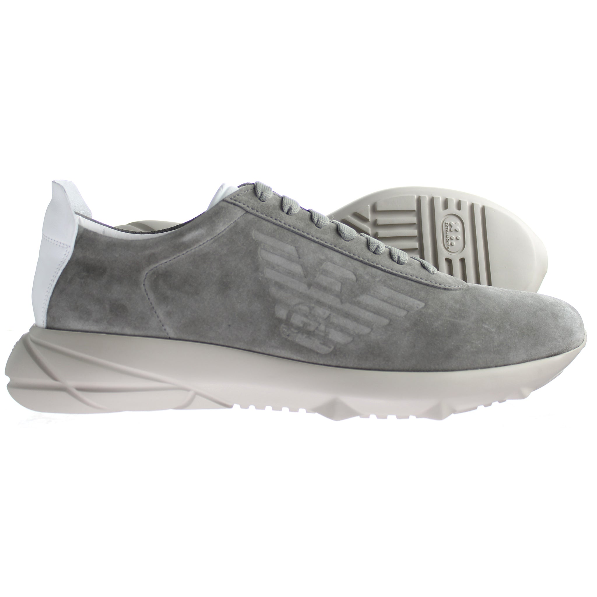 Emporio Armani Mens Grey Trainers