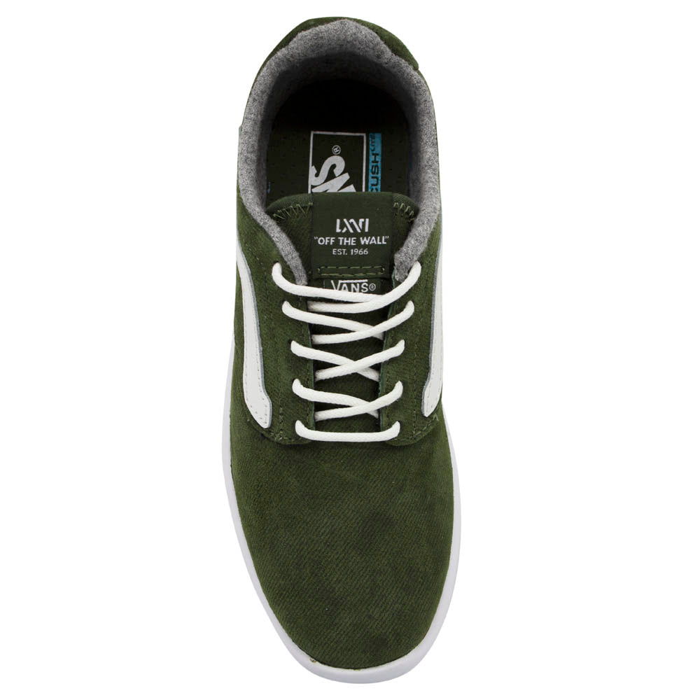 Vans LXVI Off The Wall Iso 1.5 Denim Green Suede Lace Up Unisex Trainers XB8JBD