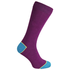 Ted Baker Contrast Heel And Toe Mens Purple Socks