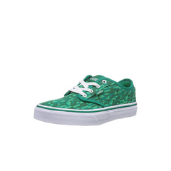 Vans Atwood Lace-Up Green Canvas Kids Plimsolls ZNRFDN